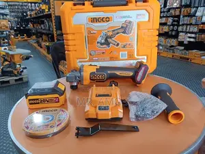 INGCO 1000W Cordless Angle Grinder (20V) with 4.0Ah Battery & 10pc Disc