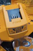 INGCO 1200W Cordless Angle Grinder Kit (20V, 5.0Ah Batteries) - 1
