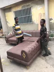 6 Seater Durable Sectional Couch with Side Table - 1