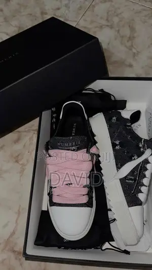 Numeris Pink Denim Platform Sneakers