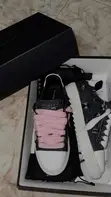 Numeris Pink Denim Platform Sneakers - 1