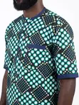 Men's Short-Sleeve Geometric African Print Shirt - 1