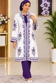 Egypt Abaya Purple Trousers and Long Top Set - Size L - 1
