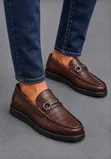 Fendi Coffee Brown Leather Stylish Men's Shoes - 2