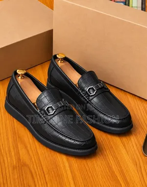 Black Leather Fendi Men's Loafers