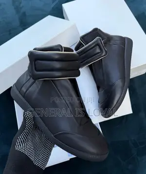 Maison Margiela Future High-Top Sneakers - Black Leather