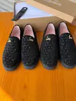 Christian Louboutin Crystal & Rhinestone Slip-on Loafers - 1
