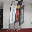 Teardrop and Feather Flag Stand with Branding - 1