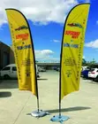 Teardrop and Feather Flag Stand with Branding - 2
