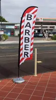 Teardrop and Feather Flag Stand with Branding - 3