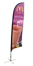 Teardrop and Feather Flag Stand with Branding - 4