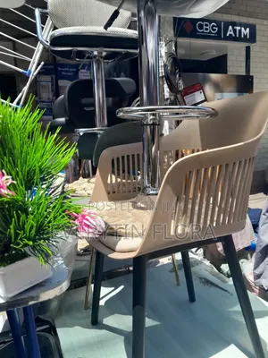 Modern Plastic Cafe Chair with Armrests
