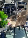 Modern Plastic Cafe Chair with Armrests - 1