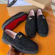 Original Christian Louboutin Crystal Black Loafer - 1