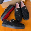 Original Christian Louboutin Crystal Black Loafer - 2