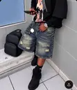 Premium Graphic Denim Shorts - Y2K Streetwear Baggy Jeans - 3