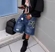 Premium Graphic Denim Shorts - Y2K Streetwear Baggy Jeans - 4