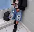 Premium Graphic Denim Shorts - Y2K Streetwear Baggy Jeans - 5