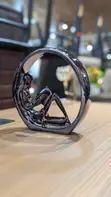 Modern Silver Reading Lady Sculpture - 2