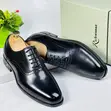 Richwanaz Black Leather Brogue Oxford Dress Shoes - 1