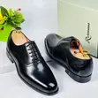 Richwanaz Black Leather Brogue Oxford Dress Shoes - 4