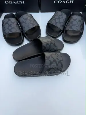 Original Black Coach Men's Slides