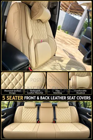 Genuine Leather 5-Seater Car Seat Covers - Universal Fit
