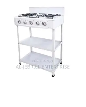 Nasco 5-Burner Gas Cooker (White)
