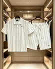Zagna Linen Top and Shortsleeve Set - 3