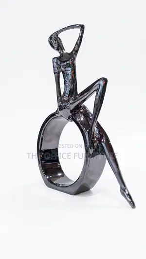 Modern Silver Abstract Lady Sculpture