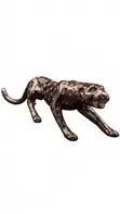 Bronze Leaping Panther Sculpture - 1