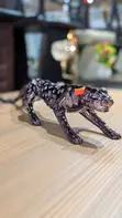 Bronze Leaping Panther Sculpture - 4
