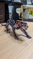 Bronze Leaping Panther Sculpture - 5